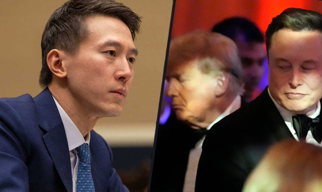 Shou Zi-Chew ng TikTok, Donald Trump at Elon Musk - Bloomberg, Alex Brandon-AP