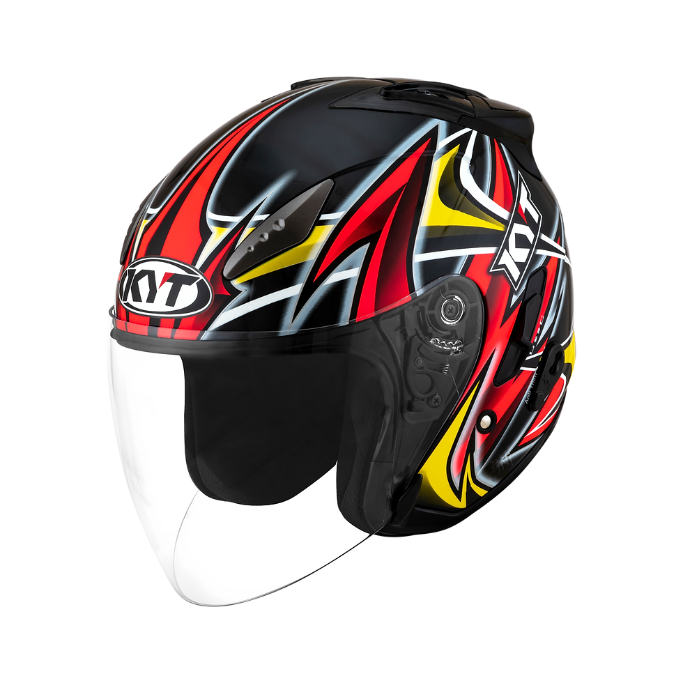 Thumbnail: KYT HELLCAT Bike In Black Fuxia