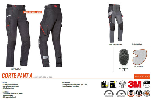 IXON Corte Pants Black/Red | MKA Motorparts Asia