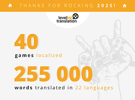 Level Up Translation's 2025 in numbers