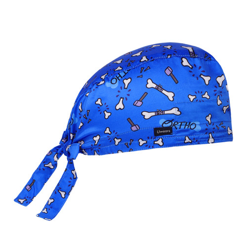 Personalized (with Your Name) Satin Scrub Caps ORTHO VERSION Uwears