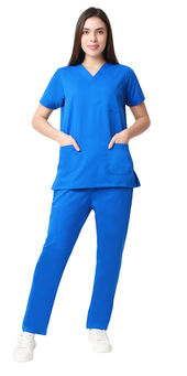 stretchable water fluid liquid repellent scrubs