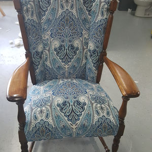 Wooden Chairs with Unique Upholstery