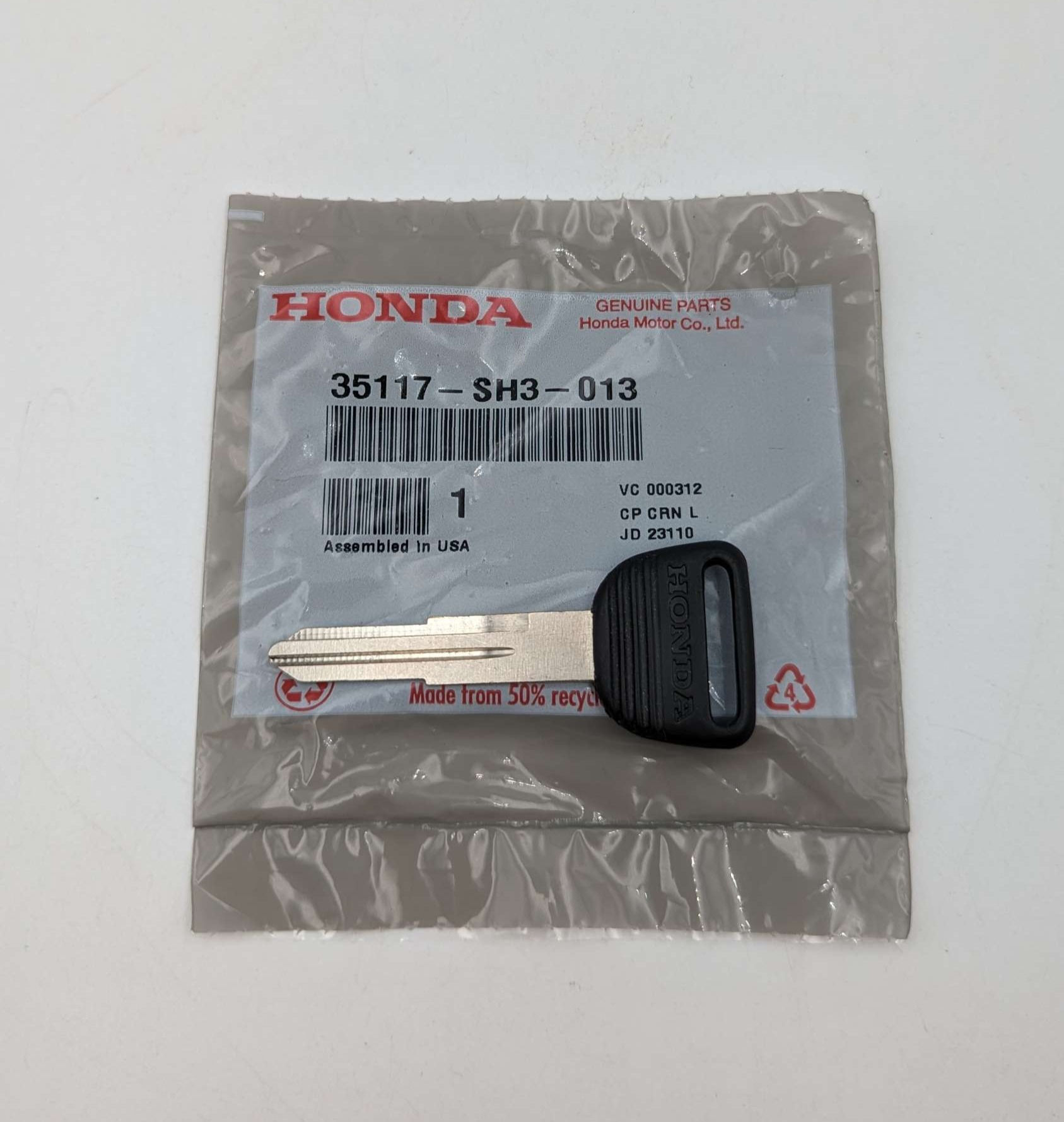 Genuine OEM Honda Master Key Blank