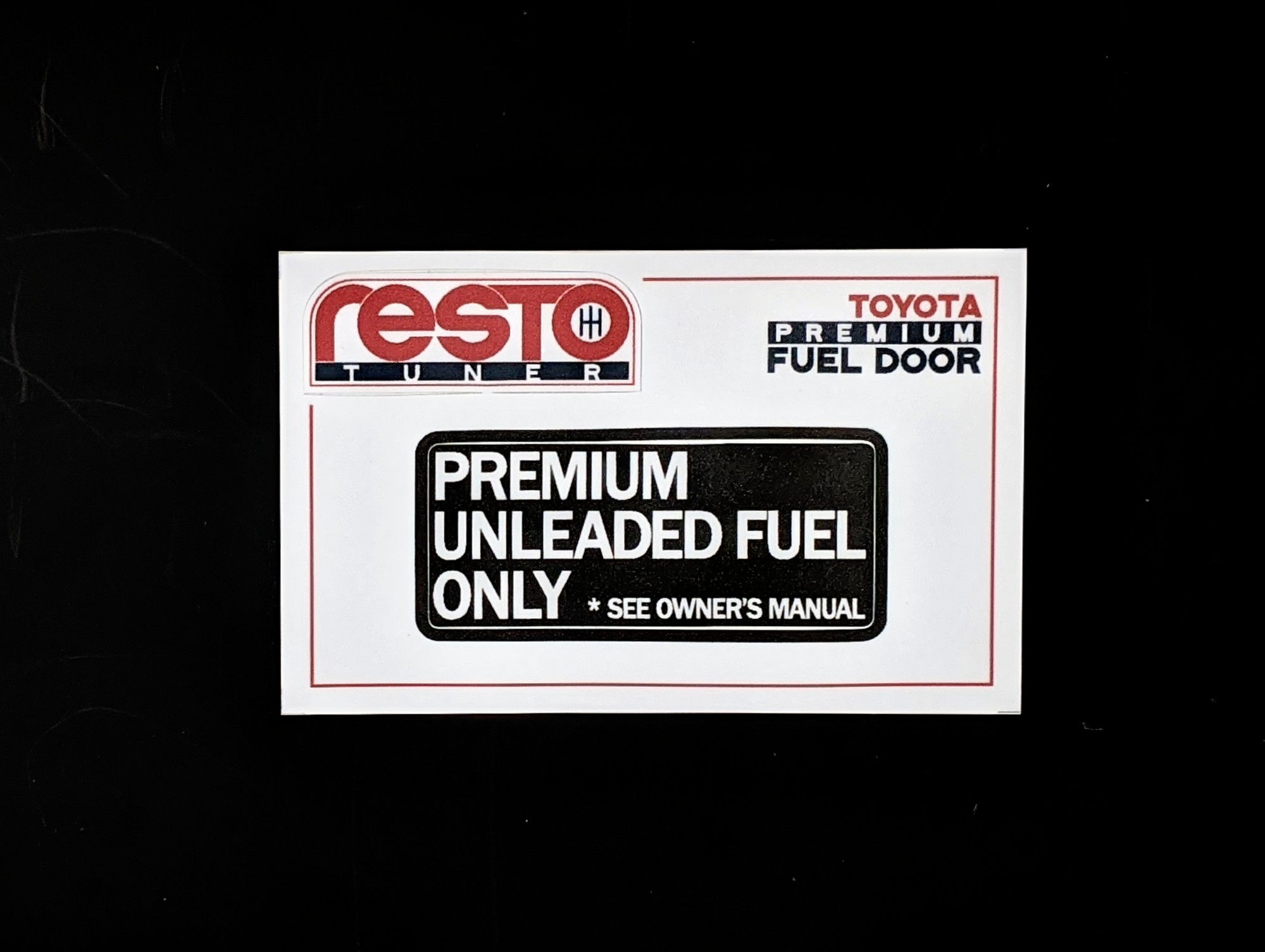 90-99 Toyota MR2 Fuel Door Decal
