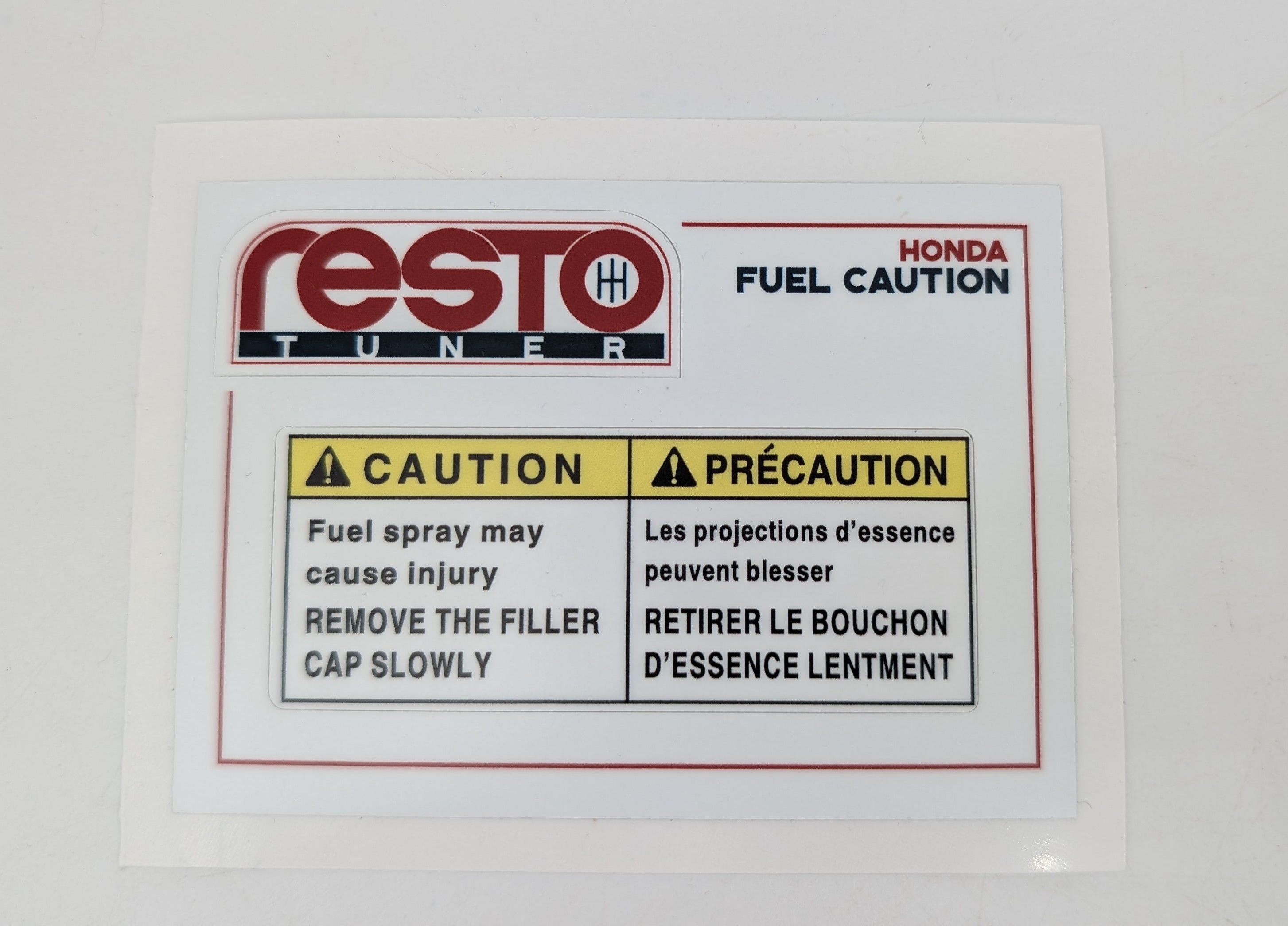 Fuel Door Caution Decal