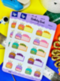 Birthday Planner Sticker Sheet - 014