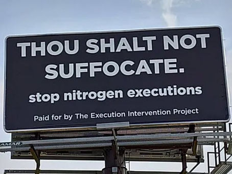 Billboard that says Thou Shalt Not Suffocate