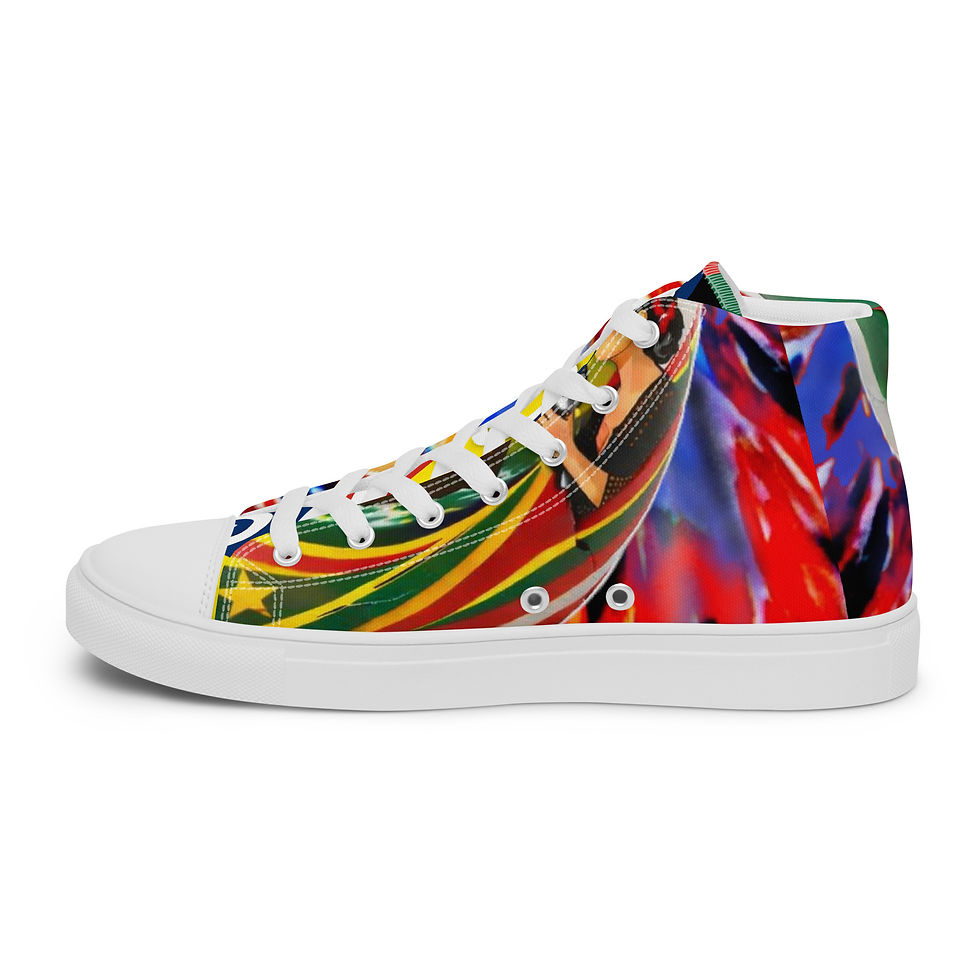 Thumbnail:  POR Unisex high top canvas shoes
