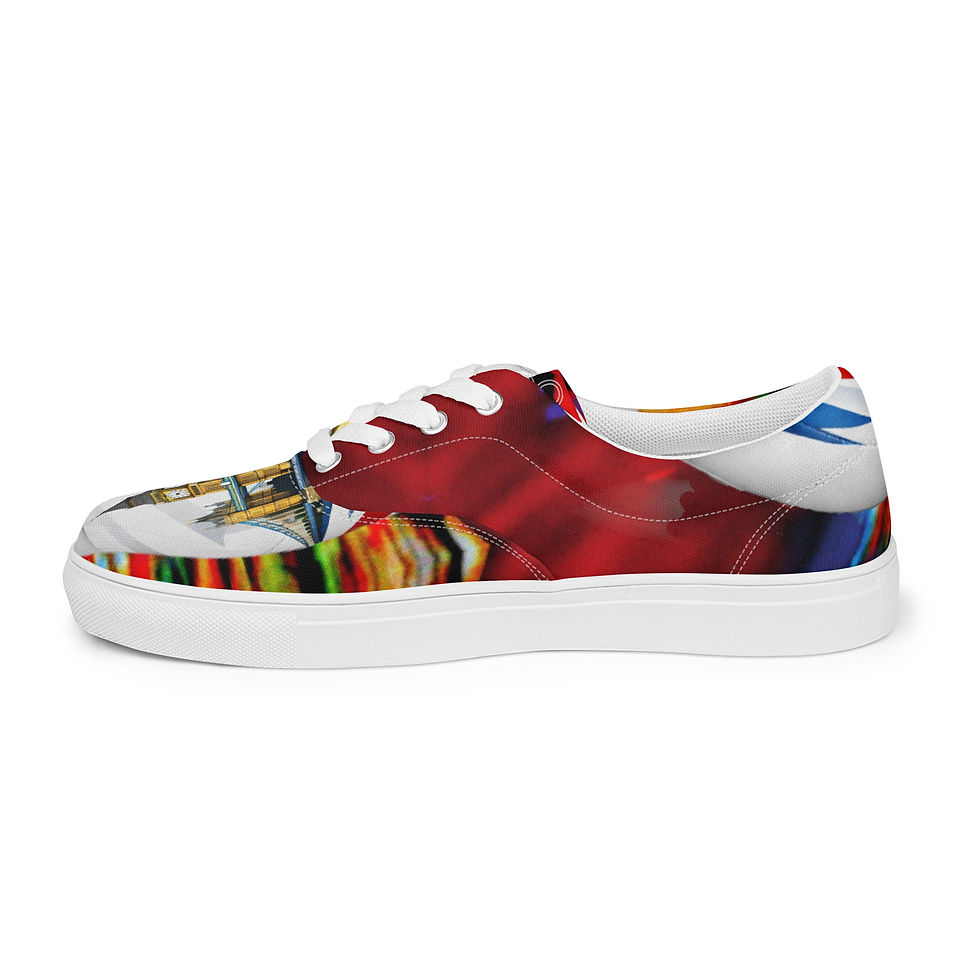Thumbnail: ENG Unisex lace-up canvas shoes