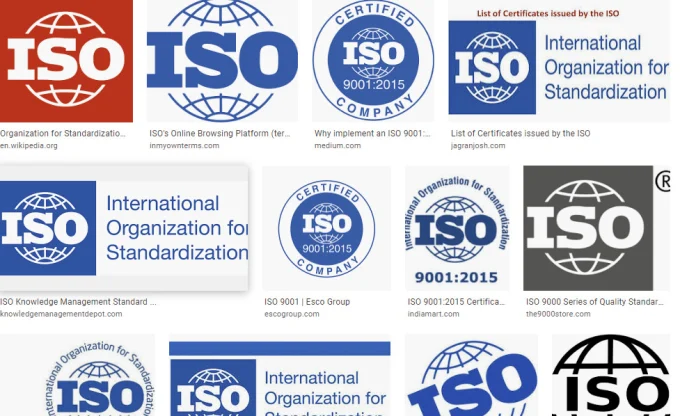 Liste des normes ISO qui s'appliquent