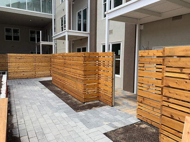 Commercial wood fencing- Uptown New Orleans