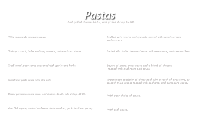argentinean steakhouse menu miami beach fish steak chicken milapizza pizzanesa pizza pasta entrana asado flank steak