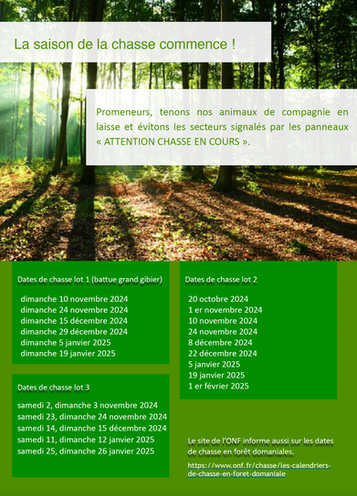 La saison de chasse reprend.