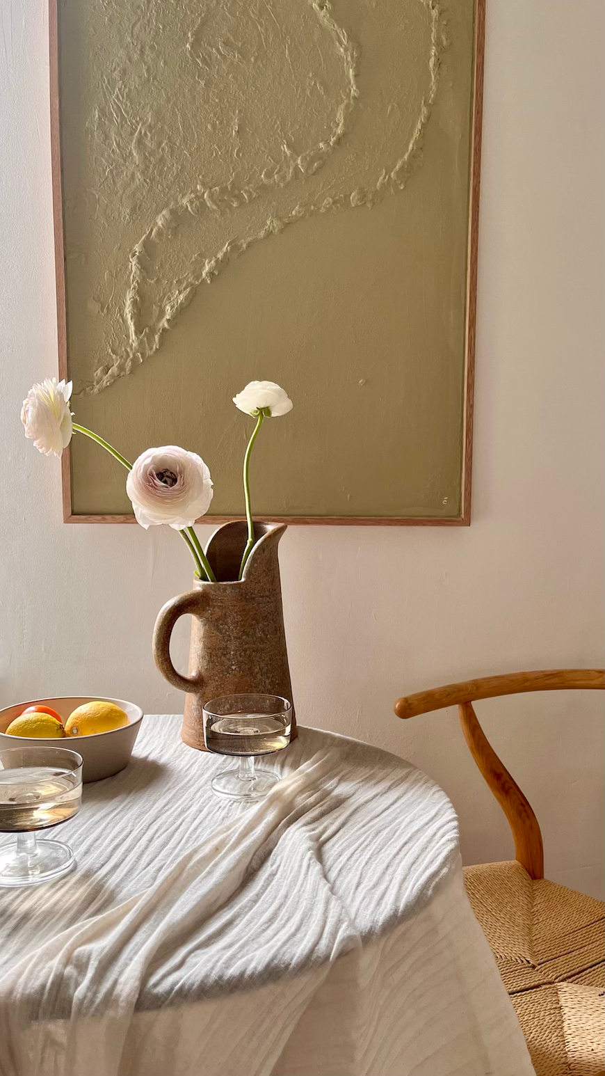 carafe/vase en grès vintage