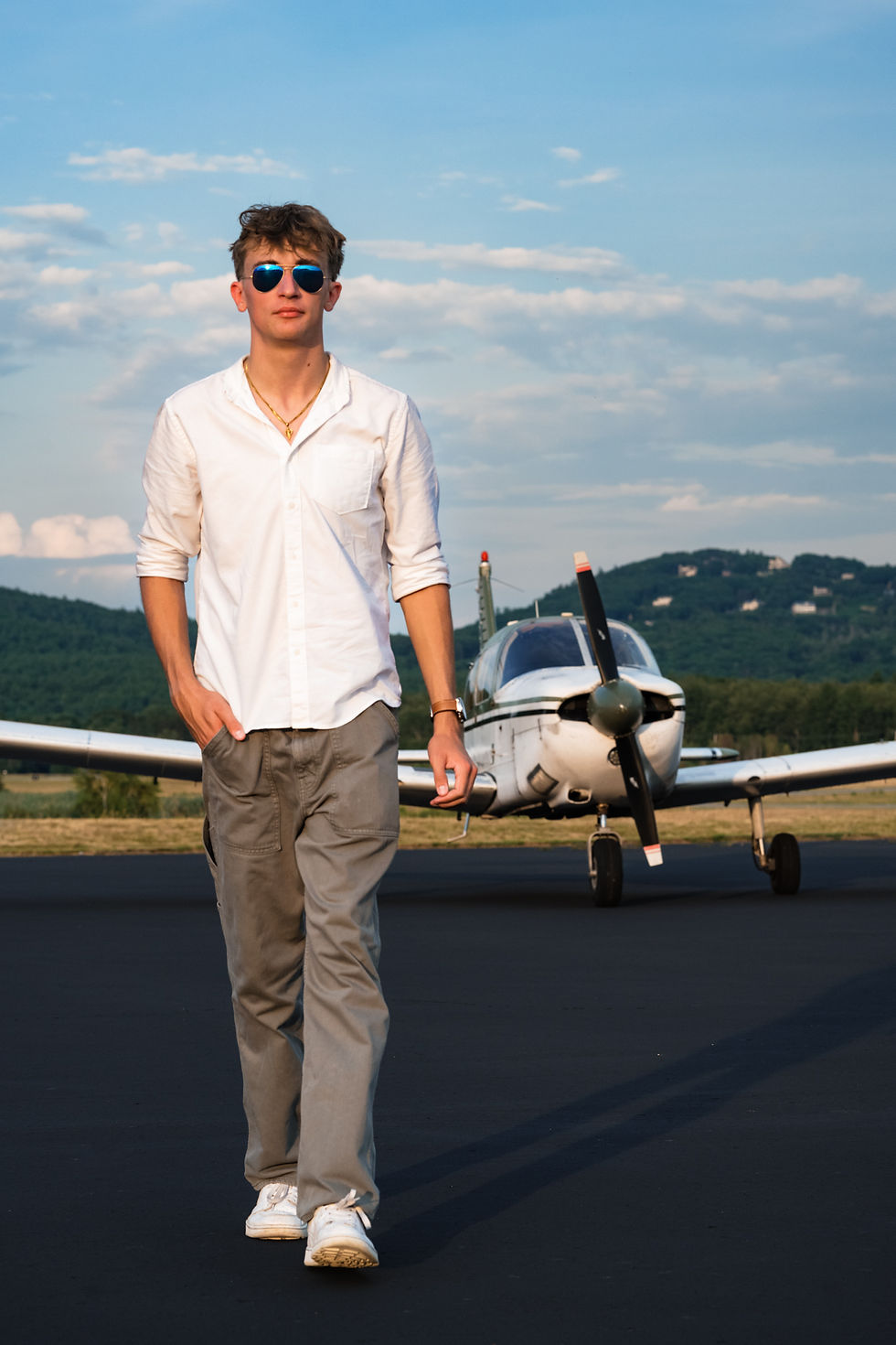 Pilot portraits, amazing sky, PPL