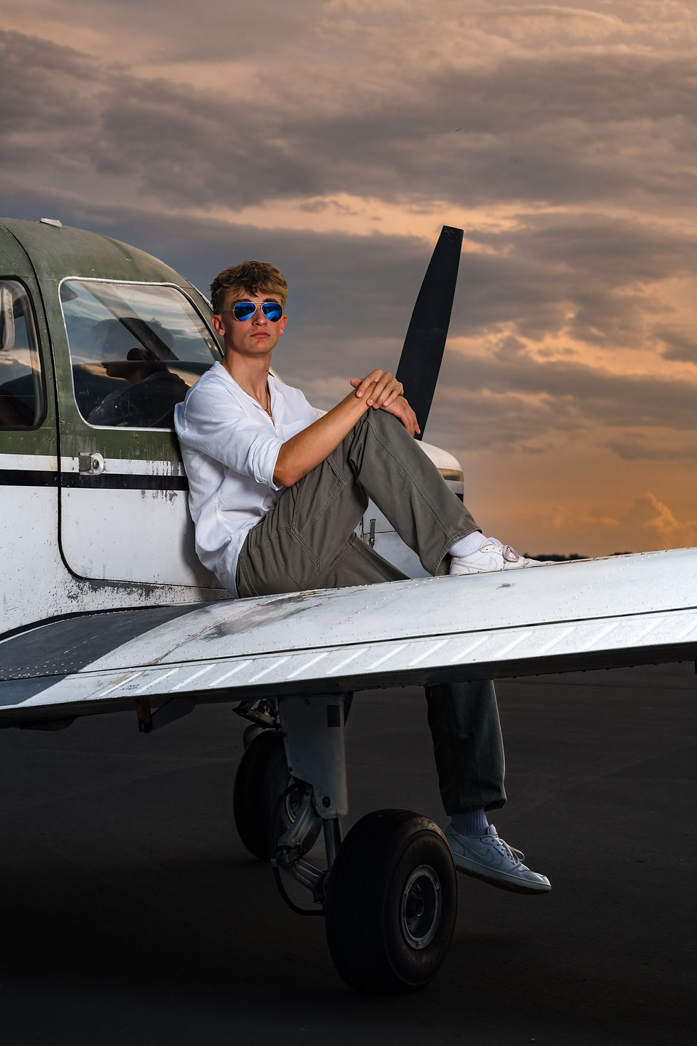 Pilot portraits, amazing sky, PPL