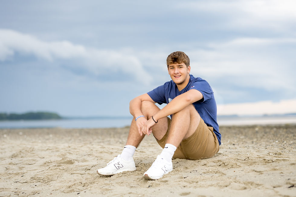 senior boy HS portraits at the beach