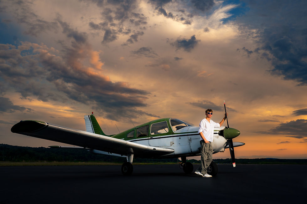 Pilot portraits, amazing sky, PPL