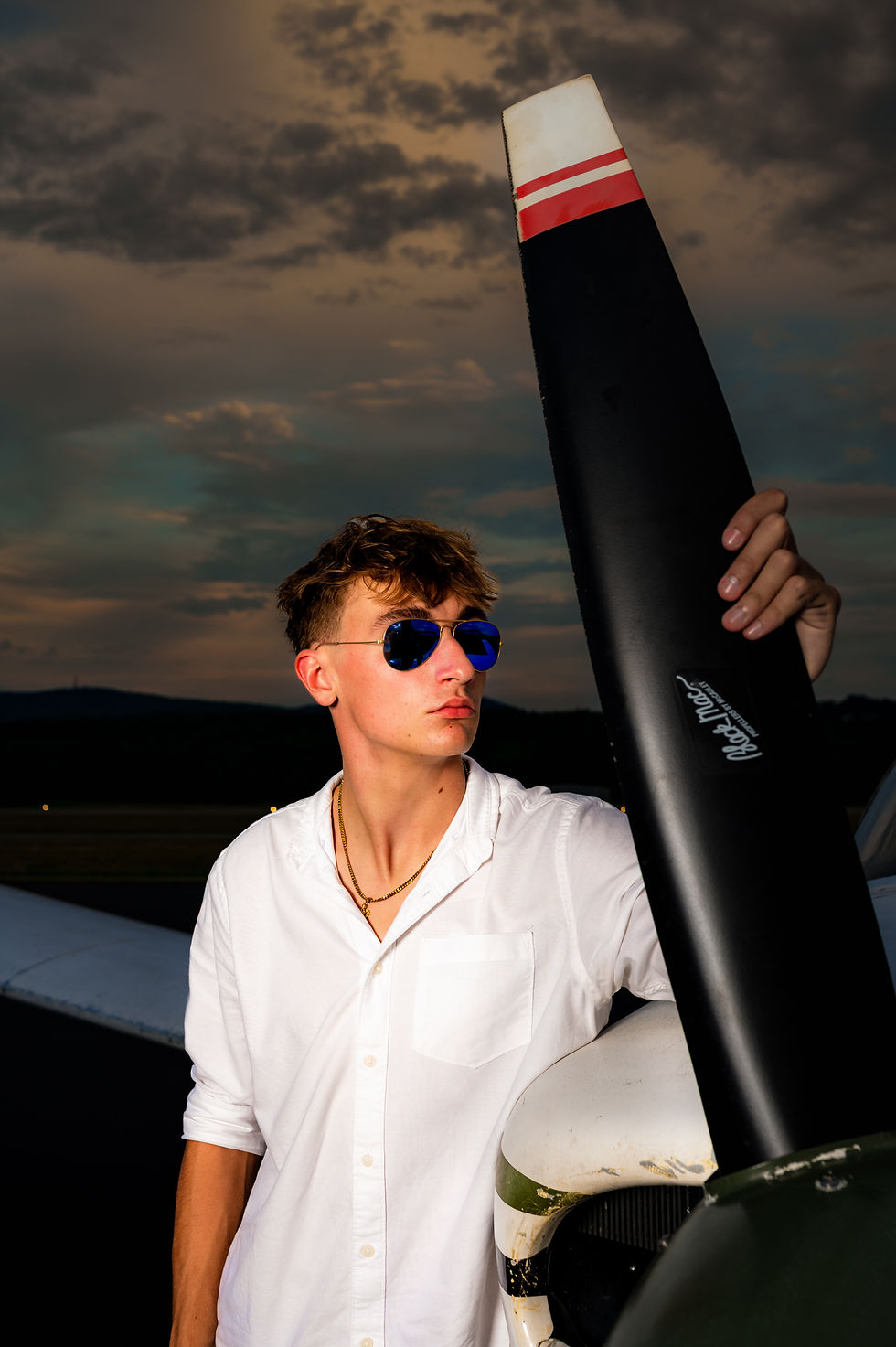 Pilot portraits, amazing sky, PPL