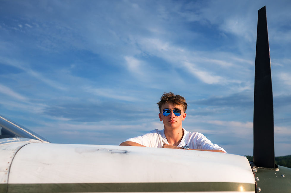 Pilot portraits, amazing sky, PPL