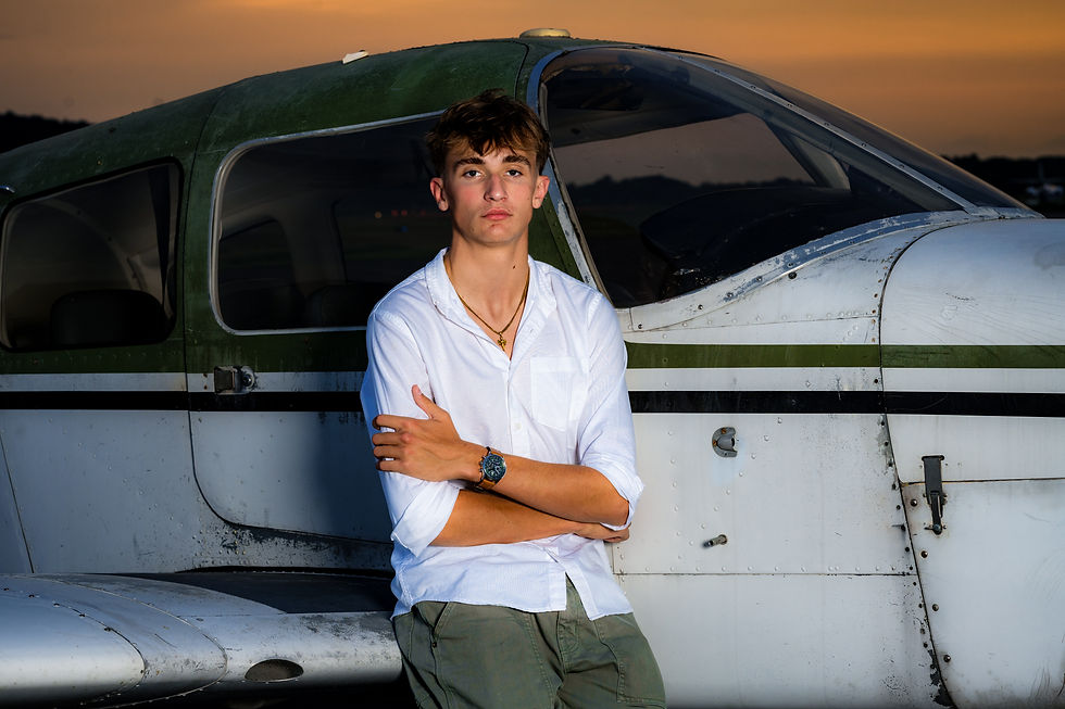 Pilot portraits, amazing sky, PPL