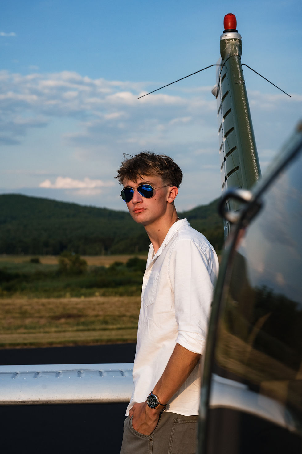 Pilot portraits, amazing sky, PPL
