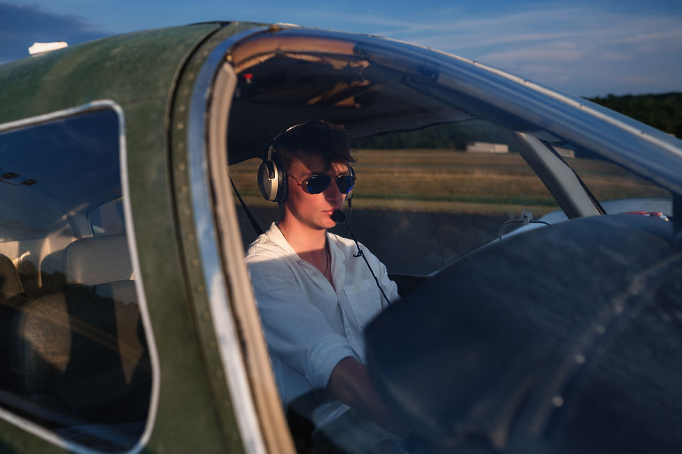 Pilot portraits, amazing sky, PPL