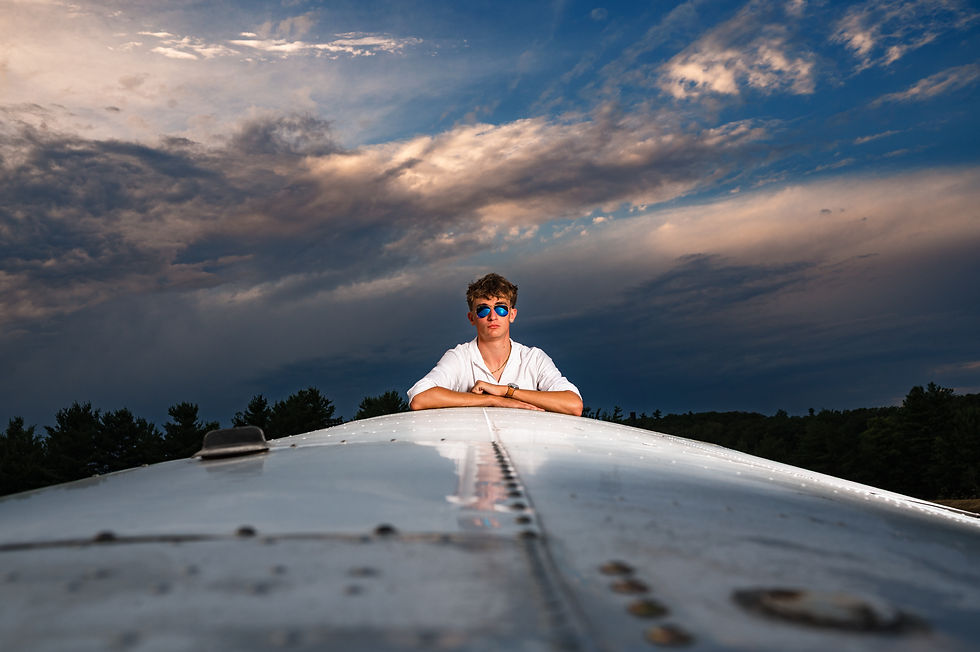 Pilot portraits, amazing sky, PPL
