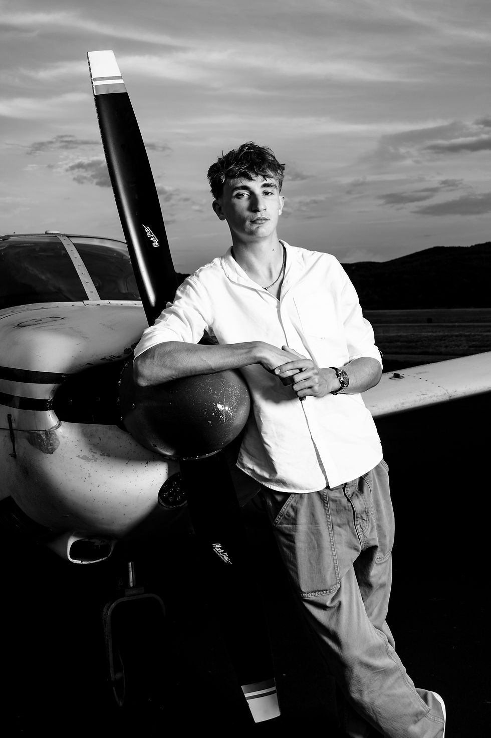 Pilot portraits, amazing sky, PPL