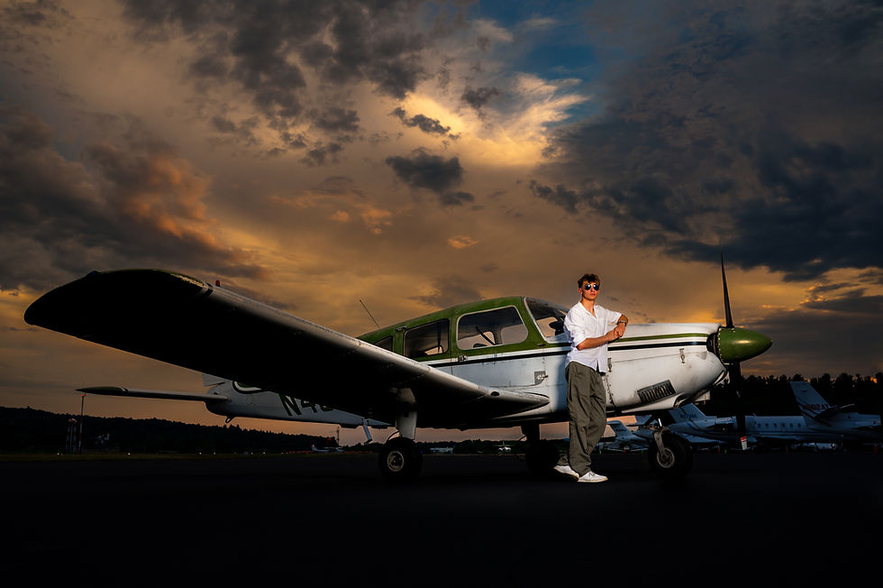 Pilot portraits, amazing sky, PPL