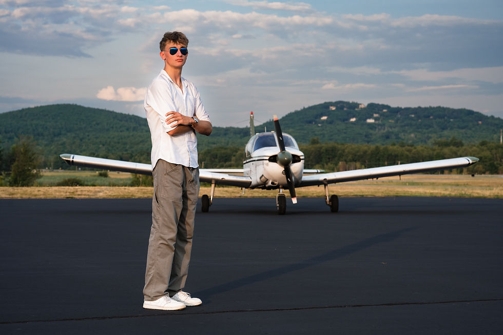 Pilot portraits, amazing sky, PPL