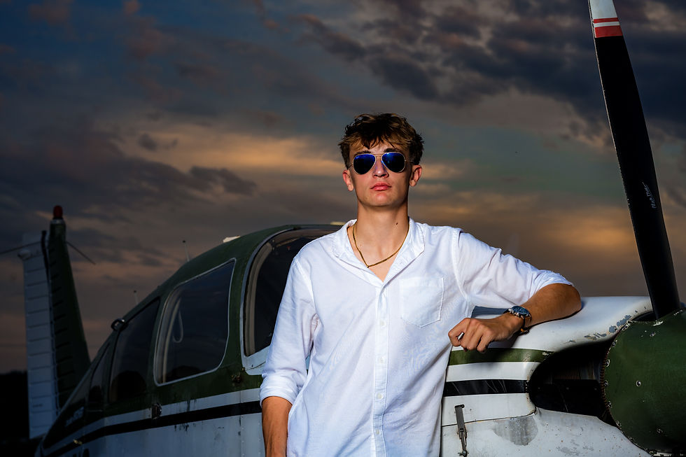 Pilot portraits, amazing sky, PPL