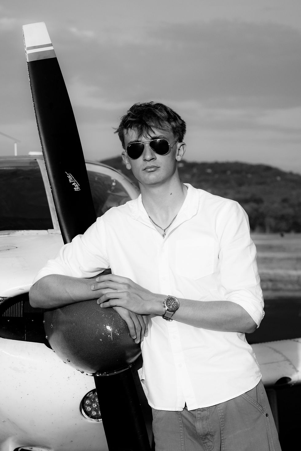 Pilot portraits, amazing sky, PPL