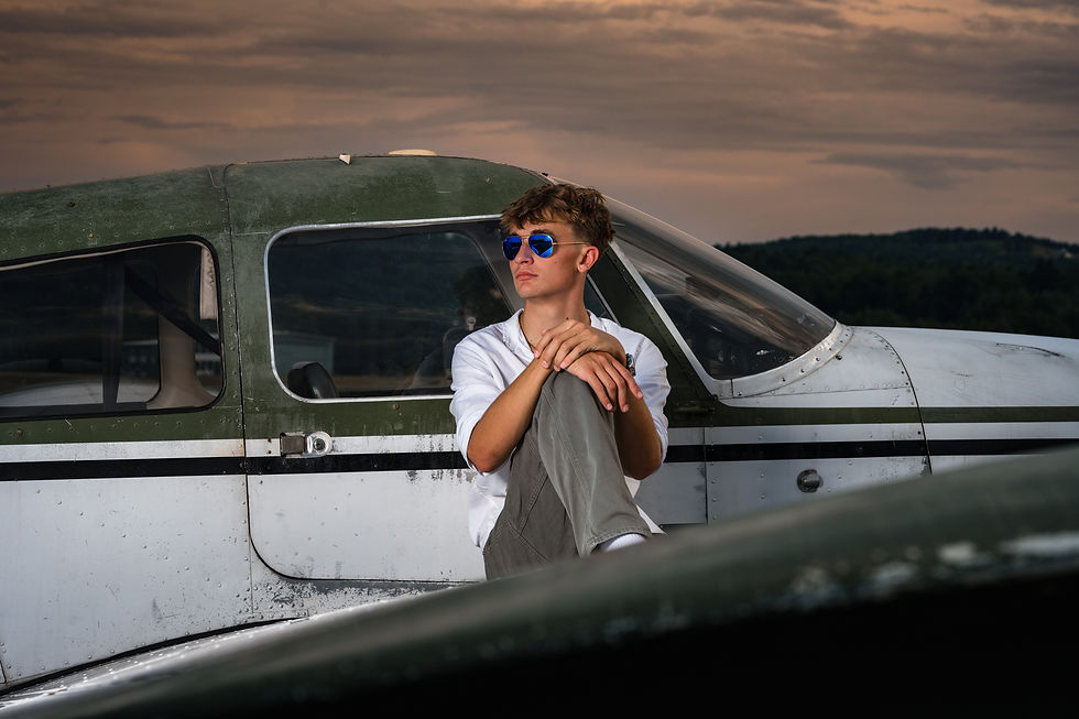 Pilot portraits, amazing sky, PPL