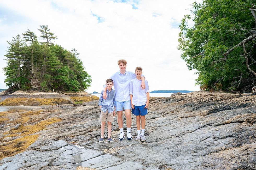 Family session coast of Maine