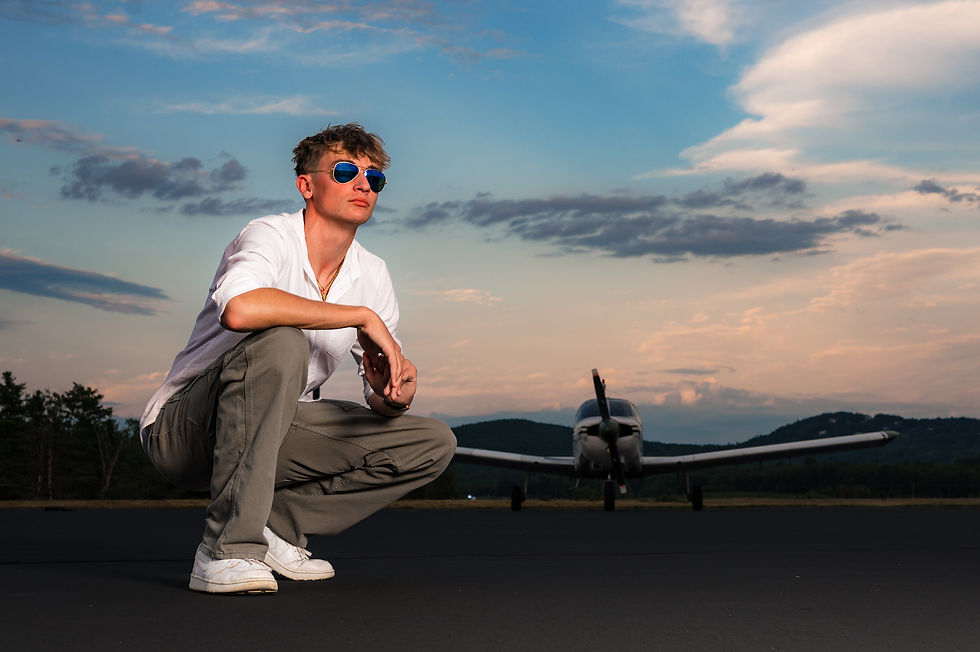 Pilot portraits, amazing sky, PPL