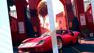 Sports car in Hollywood