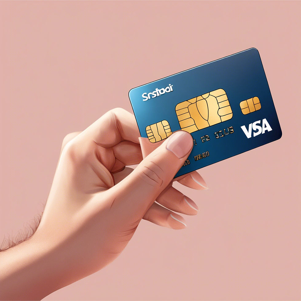 Someone handing a credit card to someone else, super realistic with many hands.jpg