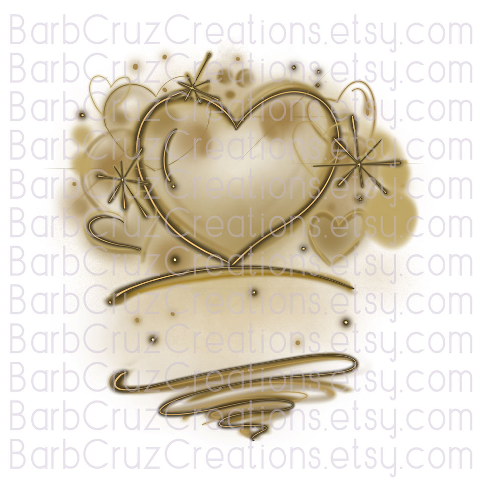 Thumbnail: Airbrush Digital Images Hearts Background, Love me Hearts