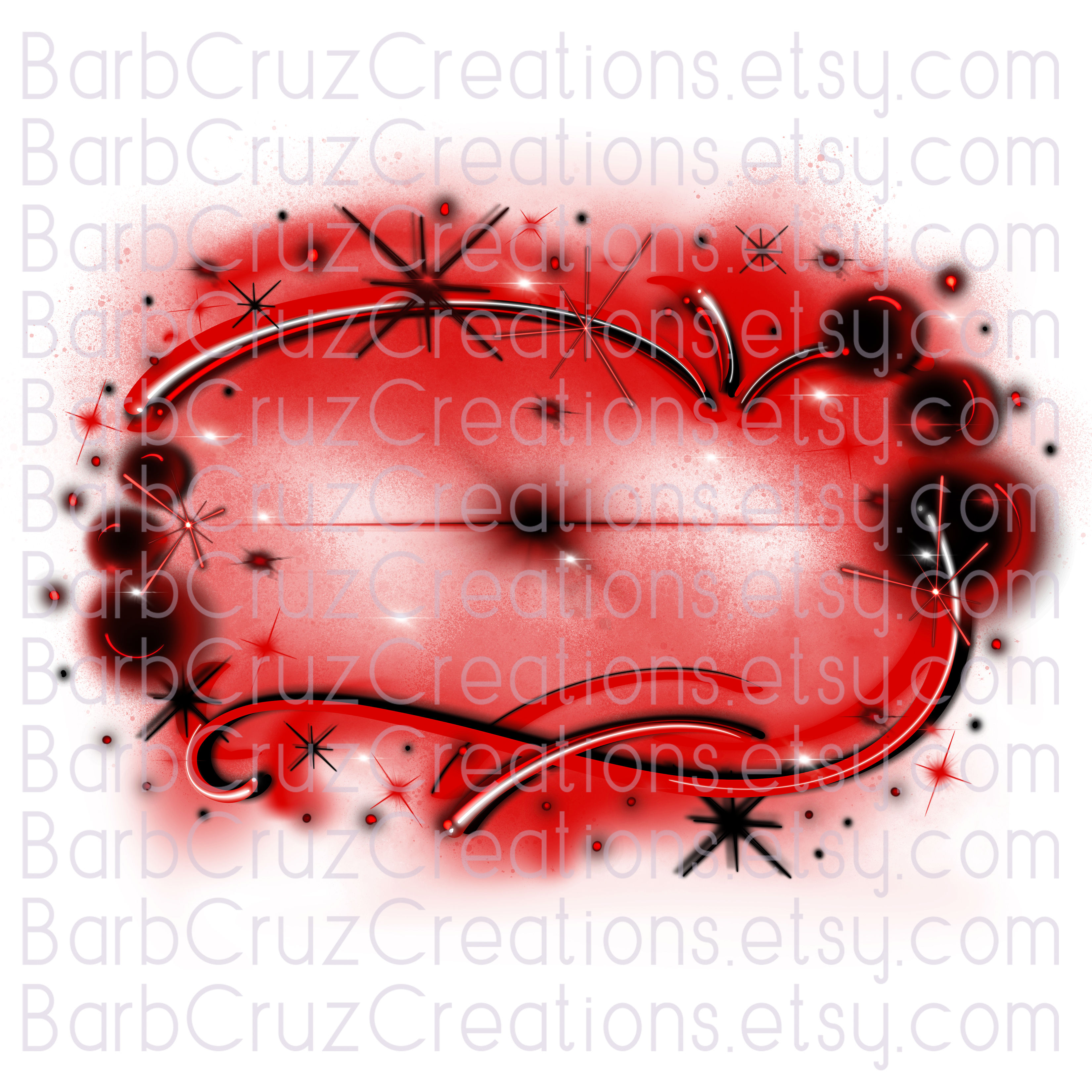 Red & Black Airbrush Background, PNG, Sublimation Designs