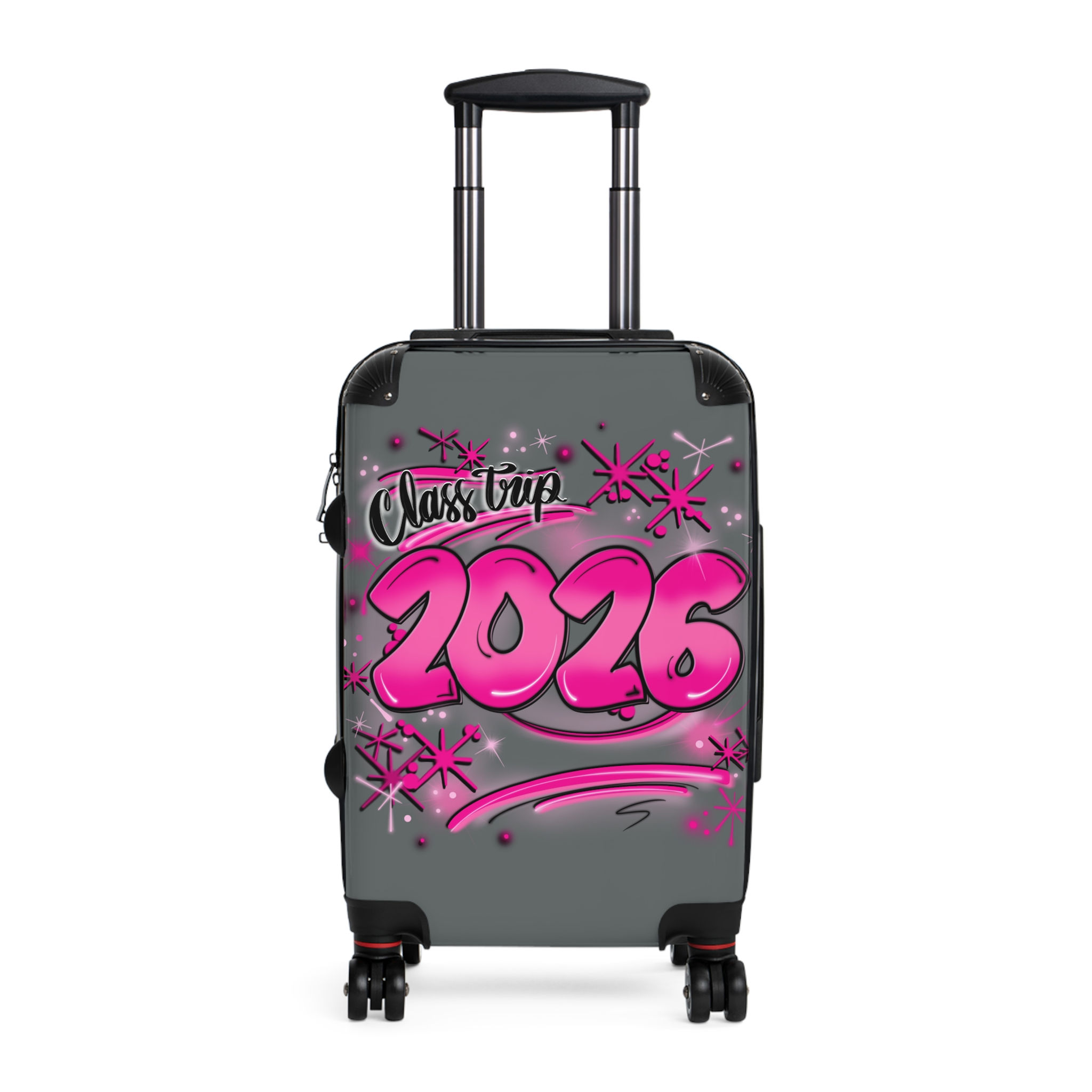 Suitcase Travel Bag, Airbrush High School Senior Class Trip 2026 Graffiti Design