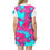 Thumbnail: Graffiti T-Shirt Dress, Teal/Pink, Custom, Airbrush Apparel, Streetwear, Hip Hop