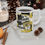 Thumbnail: Old School 90's style Coffee Cup, Graffiti Art White Ceramic Mug, 11oz
