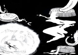 Illustration to poem "Kitten" III