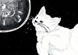 Illustration to poem "Kitten" IV