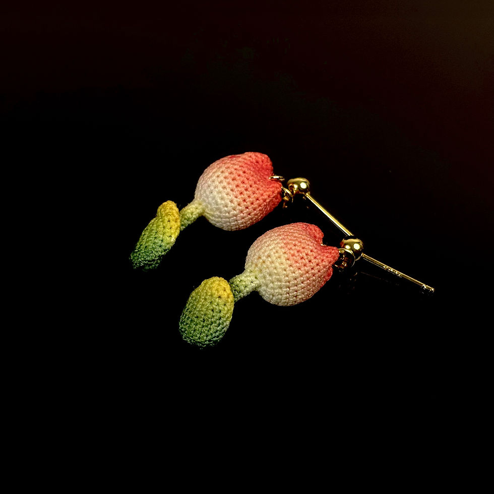 Micro Crochet Tulip Earrings