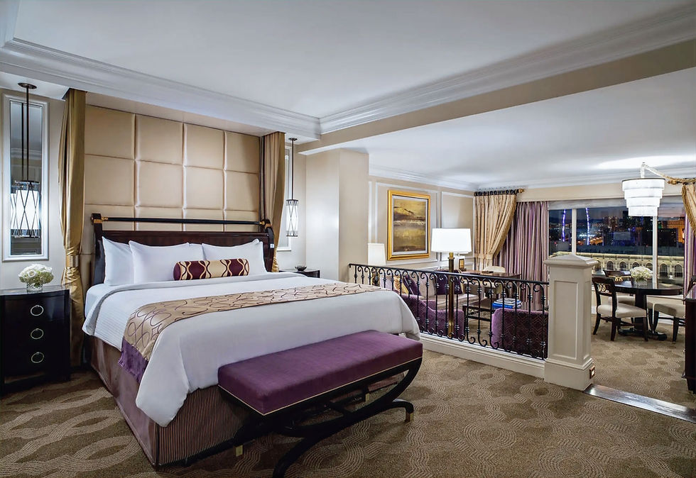 There are 7,100 suites ranging in size from 650 to 720 square feet, replete with Italian marble bathrooms.