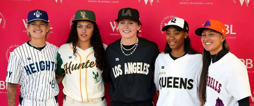 Women's Pro Baseball League NY Heights Boston Hunters Los Angeles Queens San Francisco Firebells,