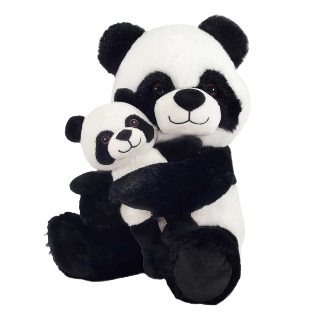 10-inches Mom and Baby Sitting Panda